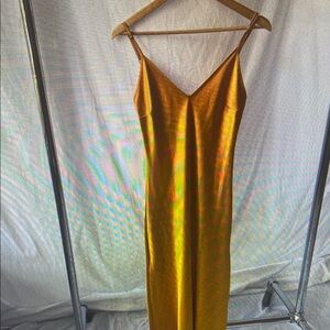 Elegant Gold Slip Dress